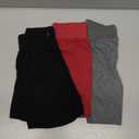 Resinta 3 Pack Toddler Boy Cotton Shorts Boys Casual Shorts Pull-on Shorts Soft Baby Boy Shorts for Summer, 4T, Black, Grey And Red