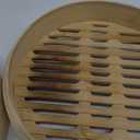 Bamboo Steamer - 2-Tier 10 Inch for Cooking Dim Sum, Momo, Rice - Chinese Basket for Bao Bun, Dumplings - Japanese Steaming