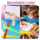 11.81 Inch Flexible Ruler, 3PCS Translucent Plastic Rulers/ Shatterproof Bendy Rulers with Inches and Centimeters, Bendable Straight Gradient Folding Rulers for Home, School, Classroom, Office