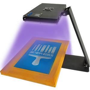 ANGOO LED Exposure Unit for Screen Printing - Foldable Design, 1-999s Adjustable Exposure Time for Screen Printing Plate Making and Cyanotypes (50W)