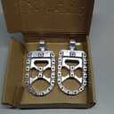 CNC Wide Foot Pegs 360 Roating MX Chopper Bobber Style for harley Dyna Sportster Fatboy Iron 883,Silver