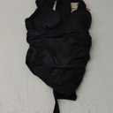 Popilush Bodysuits for Women Tummy Control Halter Tops V Neck Ruched Thong Shapewear Body Suits (Small, Black)