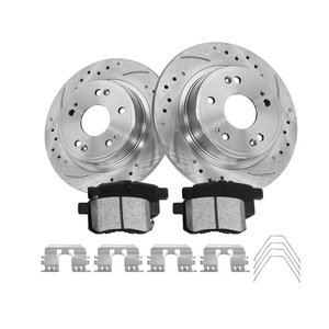 Anpulsero Brake Pads And Rotors Kit Rear Compatible with 2008-2017 Honda Accord, 2009-2014 Acura TSX, Automotive Replacement Brake Kits 31479 D1451-8447 Drilled And Slotted Rotors 281.7mm(11.1in)