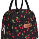 BALORAY Lunch Bag for Women Men Insulated Lunch Box for Adult Reusable Lunch Tote Bag for Work, Picnic or Travel (Cherry, M)