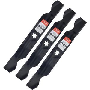 942-04053C Mower Blades for MTD Cub Cadet Troy Bilt 50" Deck Riding Mower Zero Turn Replace 742-04056 942-04056 (6 Point Star Mounting Hole)