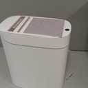 funest Bathroom Trash Can with Lid, Automatic Motion Sensor Trash Can, 3.5 Gallon Garbage Can, Type-C Rechargeable, Bag-Holding Design, One-Pull Auto Packing, Quiet-Close Hinge for Bedroom, Office