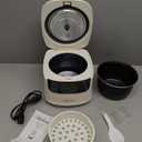 Portable Digital Rice Cooker, 6-Cup (Uncooked)/12-Cup (Cooked) Small Rice Maker with Steaming Basket, Mini Rice Cooker with 2L Removable Nonstick Inner Pot, 10 Menu Options, Auto Keep Warm, 24 Hour Delay Timer, White
