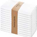 Urban Villa White Cloth Napkins 100% Cotton Dinner Napkins (Set of 12) 20x20 Inches Absorbent Soft Durable Reusable and Washable Napkins - Ideal for Everyday Use Parties Wedding Spring Summer Easter