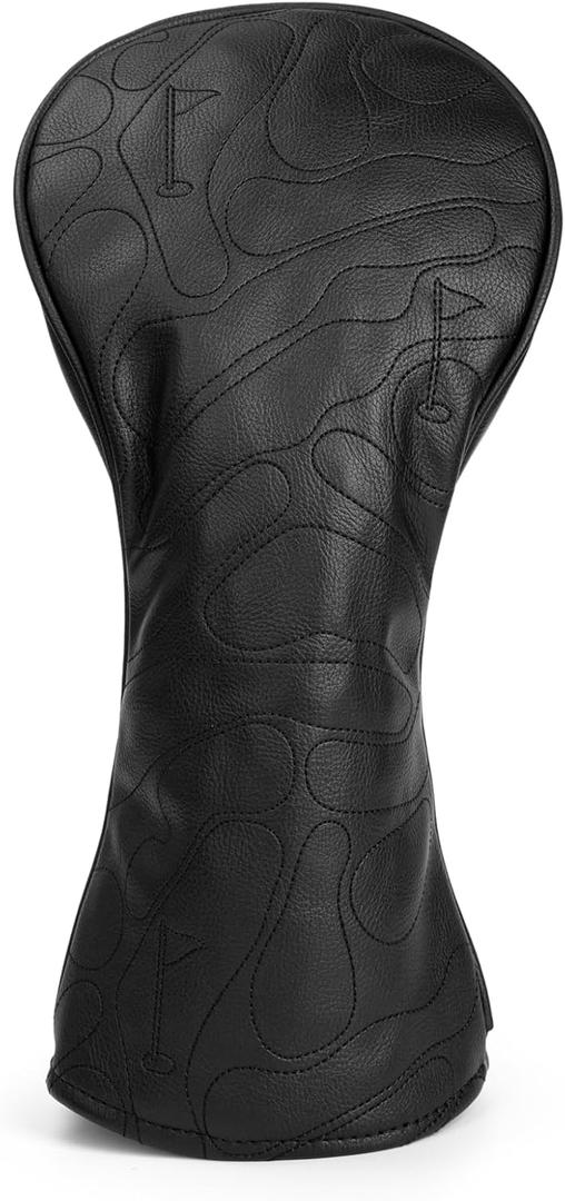 Golf Club Head Covers 3 Wood Headcover Set Premium Leather for Woods, Driver Fairway(FW) Wood Hybrid(UT) with Number Tags 1pcs