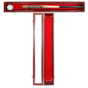 Baseball Bat Case for Display Wall Mounted Vertical(Cherry) | Horizontal Wooden Bat Display Frame w/98% UV Protection, Lockable Door, Single Bat Holder, Cabinet Shadow Box