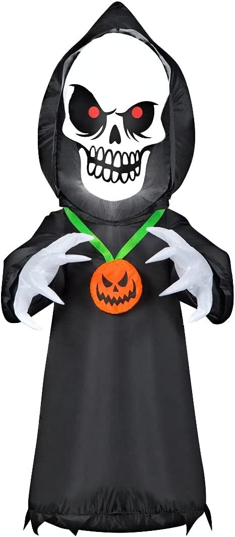 Gemmy Scary Skull Reaper Halloween Inflatable