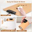 Food Warming Mat  Fast Heating Electric Warming Tray with 7 Temp Settings, 11-Hour Timer & Auto Shut-Off, Foldable Silicone Mat with Child Lock, Portable Warming Pad for Buffets, Holidays  Brown