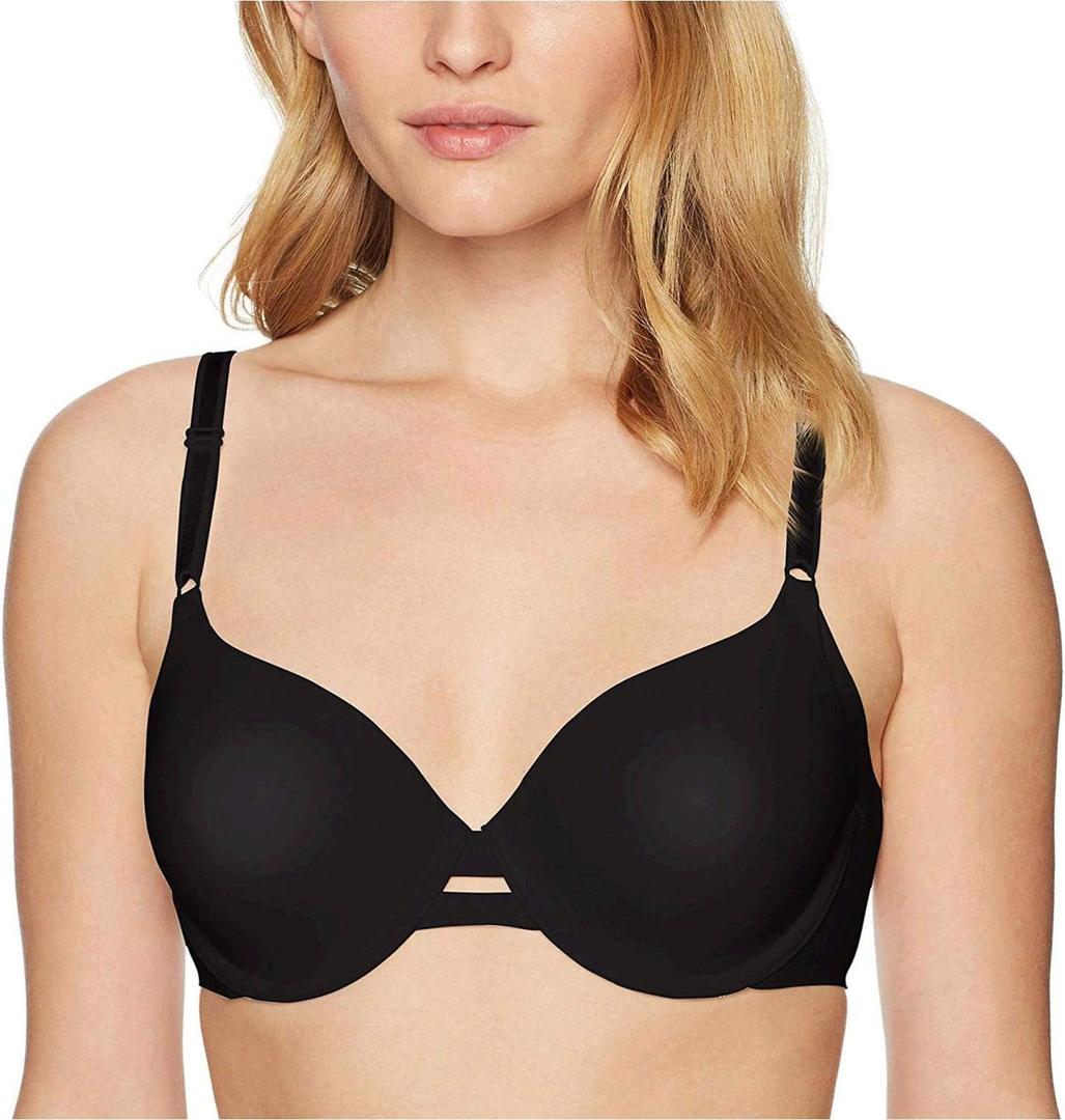 Warner's Women's Blissful Benefits Side Smoothing Underwire Bra (40C, Black)