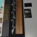 ENOKING 16 Inch Strong Magnetic Knife Holder for Wall, Solid Acacia Wood Knife Bar with 4 Hooks, 3-Way Installation: No-Drill Wall Mount, Screw Mount, & Refrigerator Slip-Proof Magnet Strip