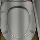 Elongated Toilet Seat, 18.5 Soft/Slow Close Oval (Oblong) Toilet Seat for Elongated Toilets, No-Slam Quiet-Close Lid, Easy-to-Install & Clean, Durable Never-Loosen White Plastic Seat