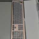 seenda Rechargeable Wireless Keyboard Mouse Combo Full Size Cordless Keyboard & Mouse Sets with Build-in Lithium Battery Ultra Thin Quiet Keyboard Mice (Rose Gold & Black)