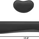 Enlarge Keyboard Wrist Rest Pad, Classic Black Memory Foam Wrist Cushion with Easy Typing & Pain Relief, Anti-Slip Wrist Support for Gaming Computer Laptop Office