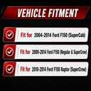 Window Visors Rain Guards fit 09-14 Ford F150 Regular Single Cab
