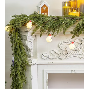 Artificial Pine Garland Soft PVC Realistic Pine Garland for Xmas Fireplace Door Decoration