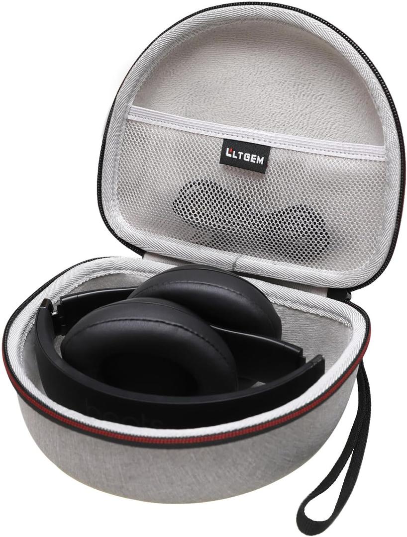 Headphone Case Compatible with Beats Studio Pro/Solo 4 / Studio 3 / Solo 3 / TOZO HA1 and for TOZO HT2 On-Ear Bluetooth Headphones - Light Gray