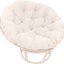 Blazing Needles Twill Papasan Cushion, 52" x 6" x 52", Natural