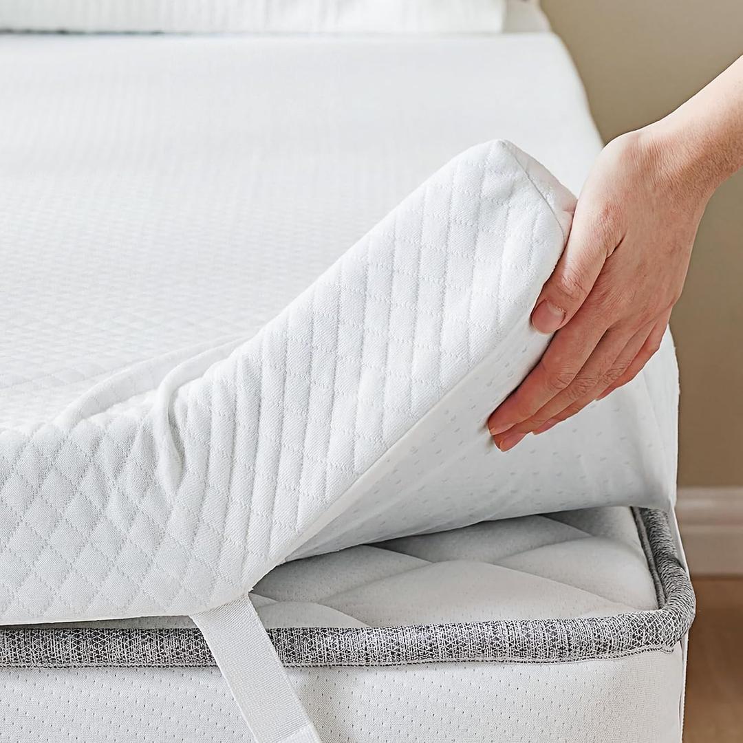 DUMOS 3 Inch Full Memory Foam Mattress Topper with Cooling Gel