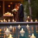 Homemory 200 Hours 24 Pack Flameless Floating Candles, Warm White Led Flickering Tealight Candles in Bulk, Decor for Wedding, Party, Centerpiece, Pool, Christmas