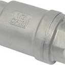 Dsmpipeft NPT Female WOG1000 Check Valve,Vertical Check Valve,NPT Spring Loaded in-line Low Cracking Pressure,Stainless Steel SS316 CF8M (1/2")