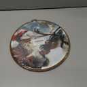 DILSJ Vintage Christmas Santa Reindeer Round Wall Art Decor, Winter Scene Canvas Wall Art Framed, Rustic Holiday Winter Christmas Hanging Decorations for Home Bedroom Living Room, 10x10 Inch