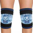 2 Packs 45-Minute Knee Ice Pack Wrap with Advanced Ice Grid Gel, Long-Lasting Cold Pack for Knees, Calves & Elbows, Flexible & Reusable Gel Ice Pack for Post-Workout Recovery, Joint Discomfort