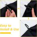 70 Pieces Metal Curtain Hooks Slip on Drapery Hook Shower Curtains Hooks Stainless Steel Drapery Pins and Hook for Window Door Curtain and Bathroom (Black)