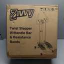 Stepper Machine with Resistance Bands, Mini Stepper with 300LBS Weight Capacity, Twist Stepper for Full Body Workout, Adjustable Step Height, Smooth and Quiet, Step Machine for Men Women