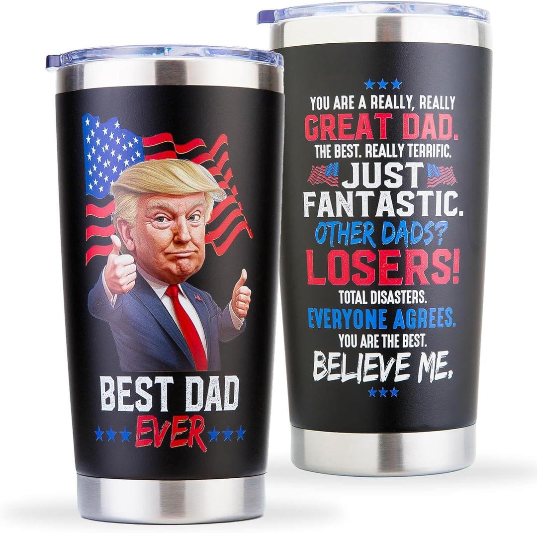 Gifts for Dad Birthday, Christmas, Fathers Day - Cool Dad Birthday Gift, Gift Ideas for Dads from Son - 20oz Insulated Cup Tumbler Mug, Stainless Steel