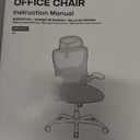 Marsail Ergonomic Office Chair: Office Computer Desk Chair with High Back Mesh and Adjustable Lumbar Support Rolling Work Swivel Task Chairs with Wheel 3D Armrests and Headrest (Black)