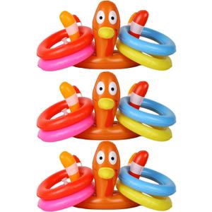 MorTime Thanksgiving 3 Pack Inflatable Turkey Hat Ring Toss Game, Party Game Toss Game Hat for Party Supplies Favors, Party Games for Kids and Adults