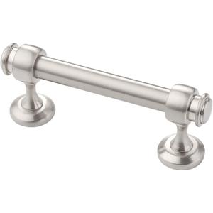 Alzassbg 10 Pack Brushed Satin Nickel Cabinet Pulls, 3 Inch(76mm) Hole Centers Cabinet Handles Kitchen Hardware Straight Bar for Cabinets and Drawer AL3082SN