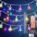 Star String Lights 360 LED 132FT,8 Modes Plug in Star Fairy Lights with Timer & Memory, Indoor Outdoor Star Christmas Lights for Birthday Party Bedroom Wedding Home Classroom Decor Multicolor