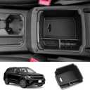 for 2024 2025 VW Taos Interior Accessories,2018-2025 Tiguan & 2022-2025 Taos Center Console Organizer Armrest Storage Box Armrest Organizer Insert Tray 2024 2025 Taos Console Organizer(Black-trim)