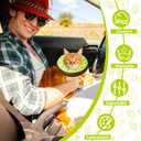 Cat Cone Collar Soft, Adjustable Cat Recovery Cone to Stop Licking, Cute Kitten Donut Collar After Surgery, Elizabethan Collars for Kittens, Lightweight Cats Neck Cones (Kiwifruit, Medium)