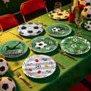 Soccer Party Decorations 60Pcs Soccer Paper Plates 7" Disposable Dessert for Kids Birthday, Sports Game Day, Sports Themed Soccer Party Supplies
