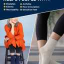 Pembrook Frill Knit Diabetic Socks for Women & Men with Bamboo Viscose - 6 Pairs Non Binding Wide Neuropathy Socks for Women