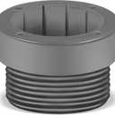 7 x Thyle Pool Umbrella Stabilizer Adapter Threaded Adapter Sleeves Pool Umbrella Sleeve Pole Stabilizer for Patio Outdoor 1 3/4" Insert(Gray)