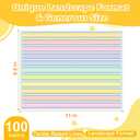 100 Sheets Horizontal Handwriting Paper Raised Line Paper Wide Ruled 0.5 Inch Kindergarten Writing Paper with Lines 8.5"x 11" Colored ADHD Writing Practice for Kids Learning Multi Sensory Dysgraphia