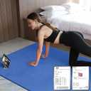 Hatha Yoga Large TPE Yoga Mat 6'x4'x1/2" Extra Thick Non-Slip Exercise Mat - for Yoga Pilates & Home Gym Workouts