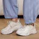 High Waisted Flare Yoga Leggings for Women Drawstring Bubble Hem Athletic Pants for Gym, Pilates,Barre,Casual Wear (Medium, Blue)