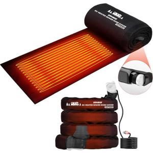 Kohree 15FT Heated RV Sewer Hose Sleeve, Avoid Freezing at -45F with Energy Saving Thermostat, Insulated Waterproof Heated Cover for RV Sewer Hose (Not Included), RV Winter Accessories for RV Camper