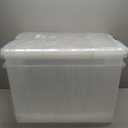 IRIS USA 144 Qt Stackable Plastic Storage Bins with Lids, 3 Pack - BPA-Free, See-Through Organizing Solution, Latches, Durable Nestable Containers, Secure Pull Handle, Made in USA - Clear