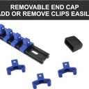 Socket Organizer Set, Metric SAE Socket Holders with Spring Ball Bearings Fits 1/4", 3/8", 1/2" Drive Sockets, Secure Holding Portable Socket Retention Home Workshop Tool Storage Organizer, 9 PCS