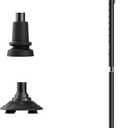 Walking Cane for Men/Women, with LED Light, Convertible Base, Height Adjustment and Foldable Walking Stick, with Integrated Stand-Assist Handle& Ergonomic Contoured Grip for Senior