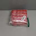 DII Waffle Weave Kitchen Collection, 100% Cotton, Dishcloth Set, Red 12 Piece